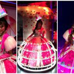 Candy/Cupcake/Dessert Diva: Stijlvolle catering met flair! Unieke "rok" op wielen, aanpasbaar aan elk thema. Nu met betoverende LED verlichting!