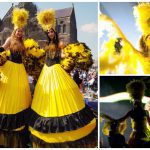 Stralende Copacabana Steltenlopers in geel-zwart brengen Braziliaanse flair naar uw evenement! Dansfeest of welkomstact, laat het feest beginnen!