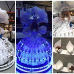 Champagne Uitdeel Diva: Stijlvolle catering met flair! Unieke "rok" op wielen, aanpasbaar aan elk thema. Nu met betoverende LED verlichting!