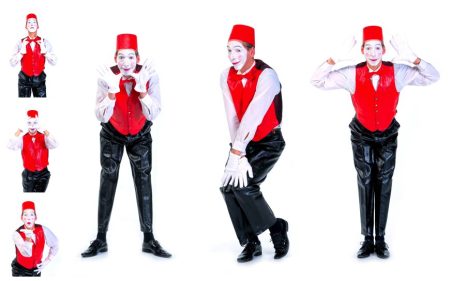 Meesterlijke Mimespeler: Interactief mimisch entertainment voor festivals, beurzen en meer. Betoverend spel zonder attributen!