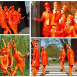 Oranje Dames: Levendige animatie vol kleur voor ontvangst, festivals & beurzen. Boek nu voor een feestelijke explosie!