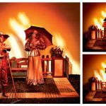 Koperen Dame en Tuinman Levend Standbeeld, een liefdesverhaal in goud en natuur. Boek nu voor magische optredens!