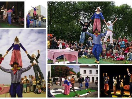 Ervaar hilarisch entertainment met het Acrobaten Duo! Vrijwilligers gezocht voor klompendansjes en acrobatische trucs. Boek nu voor Hollandse fun!