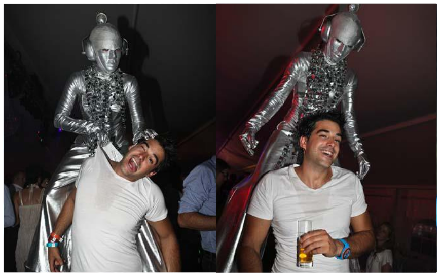 Alien Zilver Steltenlopers brengen futuristische, buitenaardse magie naar elk event. Met glinsterende kostuums en mysterieuze interactie zijn ze perfect voor festivals, winkelcentra en space-thema’s.