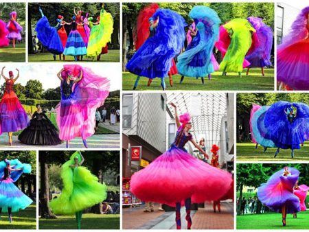 Betoverende Ballerina's op Spitzen Steltenlopers: kleurrijk, elegant en met professionele choreografie. Perfect voor elk evenement!