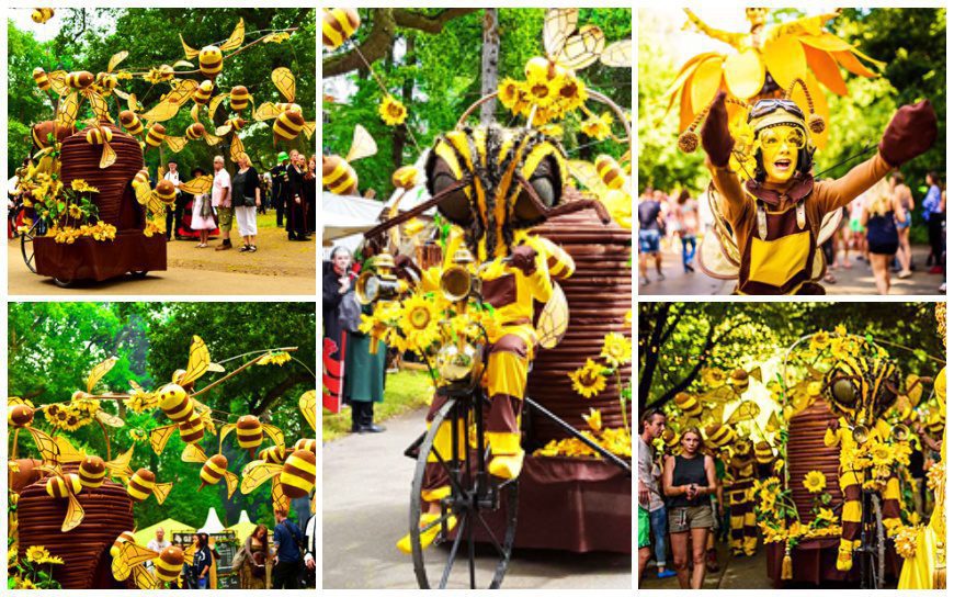 Ervaar de betovering van de Betoverende Bijen Parade - een dansend eerbetoon aan de natuur, duurzaamheid en het behoud van bijen!