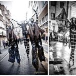 Laat je verleiden door de Black Queen Steltenlopers - een betoverende mix van duistere elegantie en intrigerend spektakel!