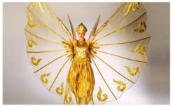 Combinatie act met Roze Zusjes en Schoonheid in Goud. Mobiele animatie en steltenlopers zorgen voor stijl, interactie en luxe sfeer bij ontvangst, beurzen, festivals en winkelcentra events