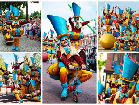 Betoverend entertainment: Circus Straat Parade brengt jongleren, steltlopen, livemuziek en meer naar uw evenement. Boek nu voor een magisch spektakel!