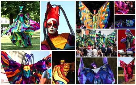 Ervaar betoverende kleurendans met Colours Steltenlopers. Levendige kostuums en ritmische muziek creëren een visueel spektakel voor elk evenement!