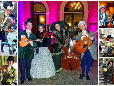 Boek het veelzijdige Dickens Muzikanten Ensemble voor betoverende kerstklanken! Solo, duo, trio, of kwartet. Flexibele speeltijden. Maak uw evenement magisch!