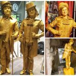 Betover uw evenement met het Gouden Welkom Levend Standbeeld: stijlvolle allure, flexibel inzetbaar en een vleugje glamour!