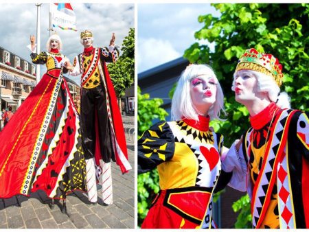 Betover alle harten op jouw evenement met de Harten en Schoppen Steltenlopers. Boek deze Steltenlopers voor onvergetelijke hoogtepunten en een blijvende indruk