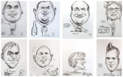 Laat je verbazen en geef jouw evenement een artistieke touch met de Levende Karikaturen van onze Sneltekenaar / Karikaturist!