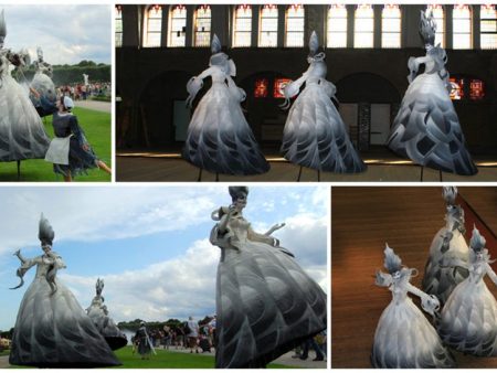 Beleef Theater op Stelten: Elegante Dames Steltenlopers met een Vleugje Humor en Klasse!