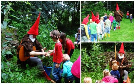 Laat de Zingende Kabouter Pom de magie van het bos onthullen! Boek nu voor betoverende kinderentertainment. Een reis vol muziek en avontuur!