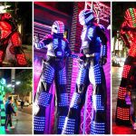 Spectaculaire Cyber Led Robots Steltenlopers met LED-verlichting voor een futuristisch woweffect op uw evenement!