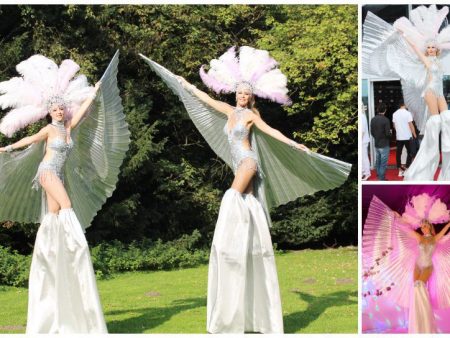 Dansende Diamond Girls Steltenlopers: Betoverend Entertainment voor Elk Event! Sprankelende Acts met Feestelijke Danskunsten en Interactie