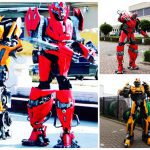 Ontvang het wow-effect met deze Gigantische Robots in Geel of Rood op uw evenement. Spectaculaire act voor grote feesten en evenementen!