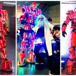 Futuristische Led Robot Red en confetti shooters: Een unieke act voor elk evenement! Boek nu voor een onvergetelijke show!