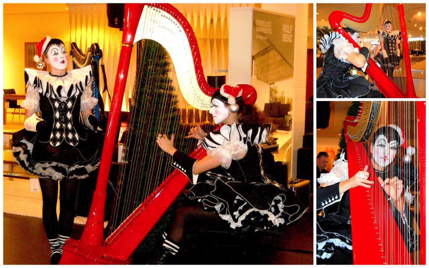 Pierrots met Harp en Dans: Betoverend samenspel van muziek en ballet. Boek nu voor een magische ervaring!