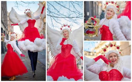 Betover uw (kerst)evenement met de magische Rode Engelen Steltenlopers. Een visueel en emotioneel spektakel vol warmte en verwondering.