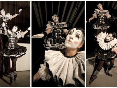 Beleef betoverende elegantie met de Pierrot Steltenloopster & Ballerina: mimetheater vol humor en interactie. Boek nu!