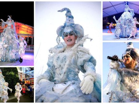 Sprookjes Zingende Sneeuwkoningin en dansende nimfen: Betover uw evenement met magische winterliedjes en elegantie. Boek nu!