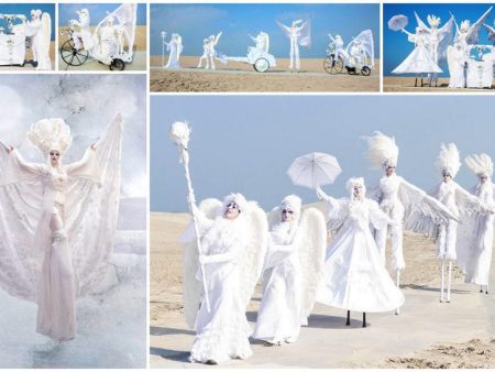 Winter Wonder Dreams Parade: Betoverend winterentertainment met engelen, steltenlopers en praalwagen. Boek nu voor een magische droomervaring!