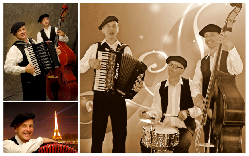 Betoverend Frans Chansons Duo: Accordeonist en Gitarist brengen romantiek en gezelligheid. Ideaal voor ontvangst en mobiele acts. 🎶🇫🇷