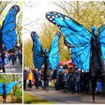 Betoverend entertainment: Blauwe Vlinders Steltenlopers brengen kleur en wonder naar uw evenement. Boek nu voor een sprankelende ervaring!