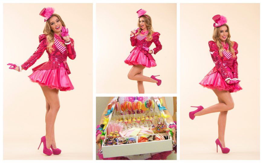 Candy Girls Roze: Betoverend gastvrij of promotie met flair. Voeg een vleugje roze charme toe aan uw evenement!