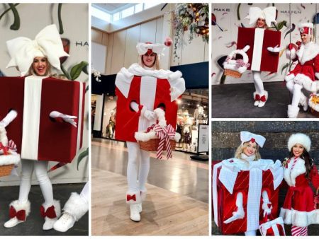 Ontdek de betoverende wereld van het Lopende Cadeautje Rood: elegante assistentes verwelkomen met geschenkjes en charme. Boek nu voor een gulle genoegen!