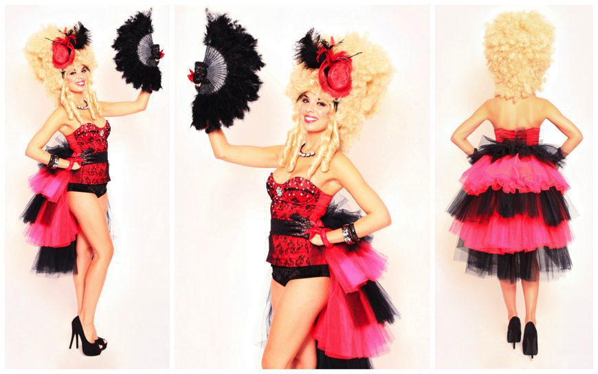 Voeg glamour toe aan uw evenement met de Moulin Rouge Girls in rood-zwart! Elegante ontvangst en stijlvolle productpromotie met een vleugje vintage allure