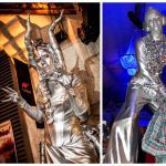 Voeg een uniek element toe aan uw evenement met Buitenaardse Wezens Alien Zilver Steltenlopers. Boek nu voor intrigerende interactie en visueel spektakel!