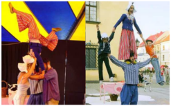 Ervaar hilarisch entertainment met het Acrobaten Duo! Vrijwilligers gezocht voor klompendansjes en acrobatische trucs. Boek nu voor Hollandse fun!