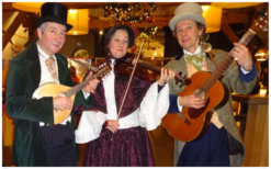 Boek het veelzijdige Dickens Muzikanten Ensemble voor betoverende kerstklanken! Solo, duo, trio, of kwartet. Flexibele speeltijden. Maak uw evenement magisch!