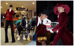 Het Dickens Steltenlopers Duo brengt nostalgische kerstsfeer, wintermagie en prachtige kostuums naar ieder evenement. Perfect voor kerstmarkten, winkelcentra en ontvangst. Boek deze betoverende act!