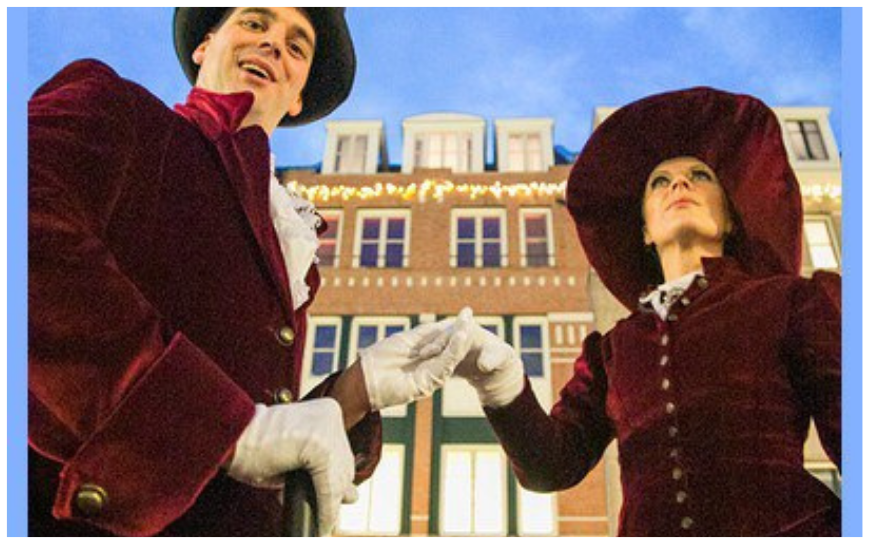 Het Dickens Steltenlopers Duo brengt nostalgische kerstsfeer, wintermagie en prachtige kostuums naar ieder evenement. Perfect voor kerstmarkten, winkelcentra en ontvangst. Boek deze betoverende act!