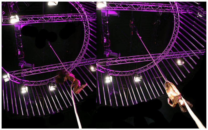 Ervaar hemelse Lucht Acrobate met Touw: betoverende dans tussen hemel en koord. Boek nu voor een onvergetelijke show vol schoonheid en gratie! 🤸♀️🎪