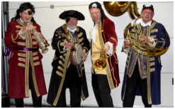 Boek het Piraten Dixieland Looporkest voor een onvergetelijk evenement. Breed repertoire, flexibele bezetting. Swingend of ontspannen, het perfecte geluid voor uw feest!