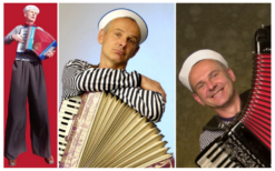 Beleef Nederlandse gezelligheid met de Muzikale Matroos Steltenloper! Accordeon, zang en betoverende sfeer voor elk evenement. Boek nu!