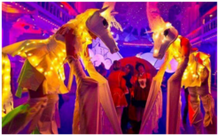 Ervaar magische avonden met Witte Paarden by Night Steltenlopers. Betoverend, veelzijdig en LED-verlicht voor elk feest! Boek nu voor onvergetelijk entertainment!