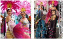 Breng tropische betovering naar uw evenement met Caribische Steltenlopers! 🌴🎉 Flexibel, kleurrijk entertainment, ook met Bras of Samba Band. Boek nu!