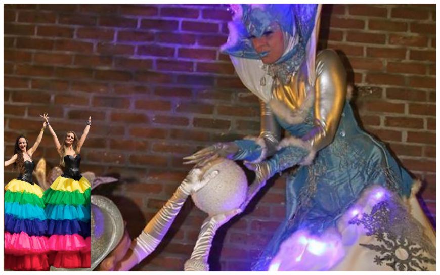 De IJskoningin op Stelten brengt winterse magie, fonkelende LED-verlichting en sprookjesachtige elegantie naar elk kerst- en winterevent. Perfect voor festivals, winkelcentra en ontvangstentertainment.