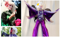 Purple & Green Steltenlopers: Dynamisch, veelzijdig entertainment voor elk evenement. Flyers, dans en nachtelijke flair! Boek nu voor een onvergetelijke ervaring