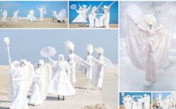 Winter Wonder Dreams Parade boeken? Stijlvolle winterparade met engelen, steltenlopers en praalwagen. Perfect voor kerst, winkelcentra en winterevents. Mobiele act vol sfeer en belevin