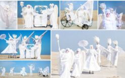 Winter Wonder Dreams Parade boeken? Stijlvolle winterparade met engelen, steltenlopers en praalwagen. Perfect voor kerst, winkelcentra en winterevents. Mobiele act vol sfeer en belevin