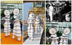 Circle Mania Steltenlopers Wit: Elegante figuren in het wit voor betoverend entertainment op uw event! Flexibele speeltijd en LED-optie beschikbaar.