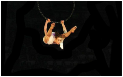 Ervaar de betovering van de Ring Act: hemelse luchtacrobatiek vol schoonheid en kracht. Boek nu voor een magische show! 🌌